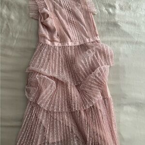 Pink ruffle dress